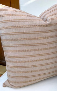 Ann Beige Woven Stripe Pillow Cover – view 5