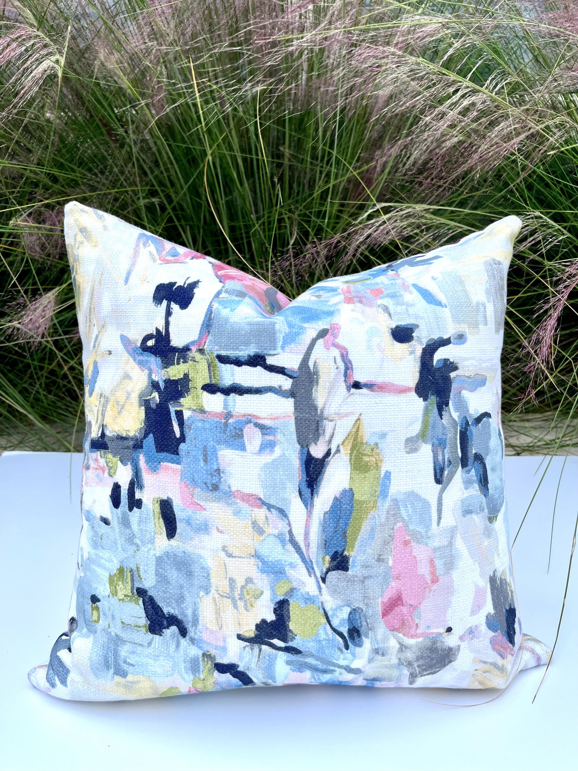 Ella Watercolor Floral Pillow Cover – view 6