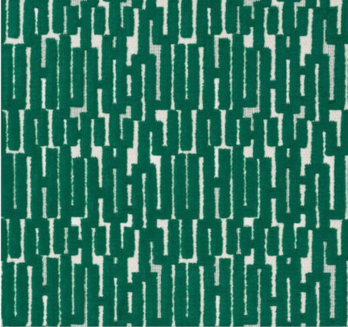 Emery Emerald Green Geometric Velvet Pillow Cover – view 4