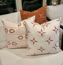 Nola Cream and Rust Double Circle Pillow Cover – view 3