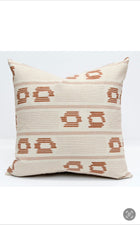 Nola Cream and Rust Double Circle Pillow Cover – view 4