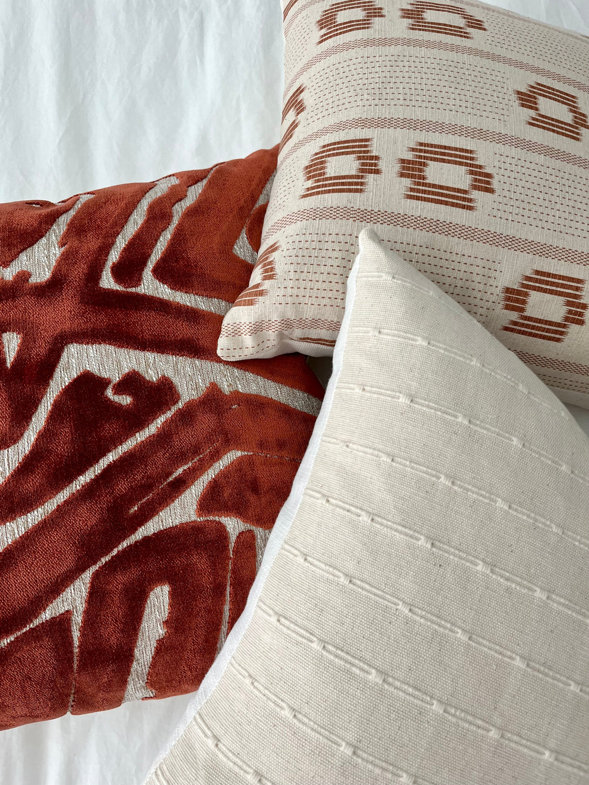 Henley Spice Velvet Abstract Pillow Cover – view 4