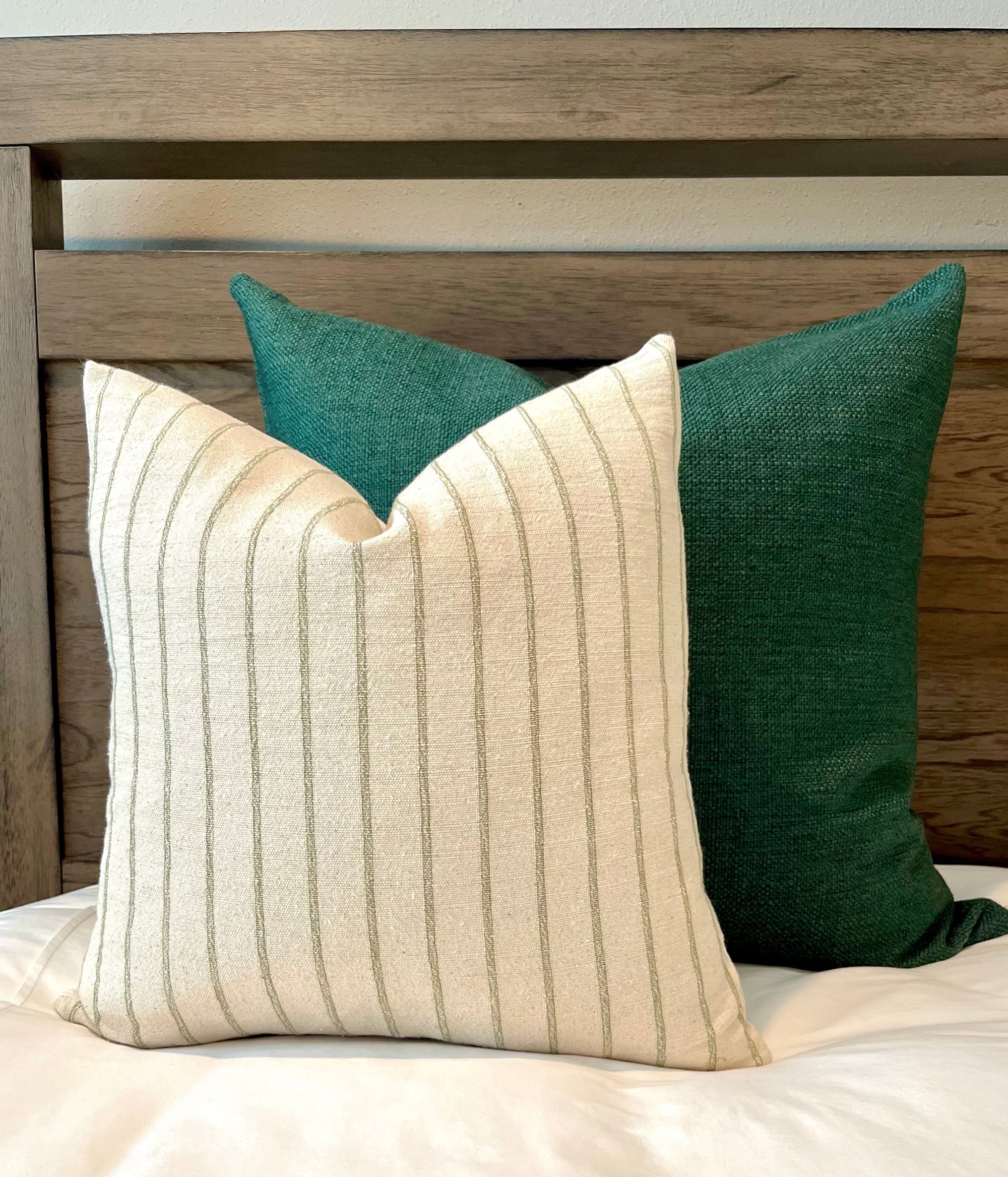 Hunter Green Textured Woven Pillow Cover – view 12