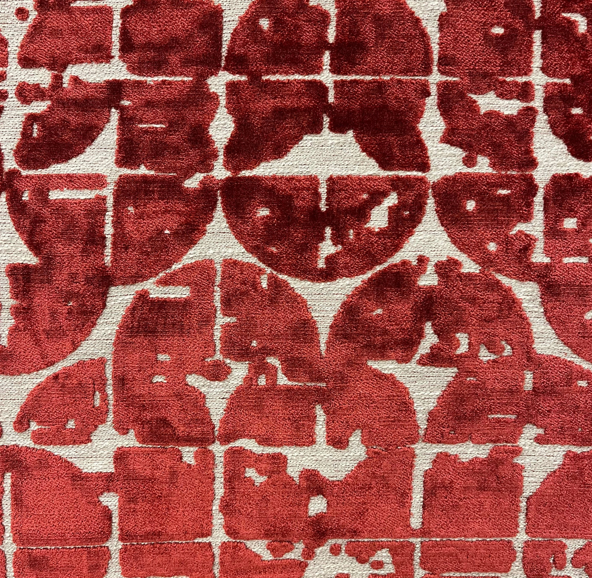 Luna Sienna Red Abstract Velvet Pillow Cover – view 2