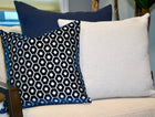 Grammichele Navy Honeycomb Velvet Pillow Cover – view 2