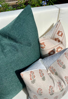 Hunter Green Textured Woven Pillow Cover – view 14