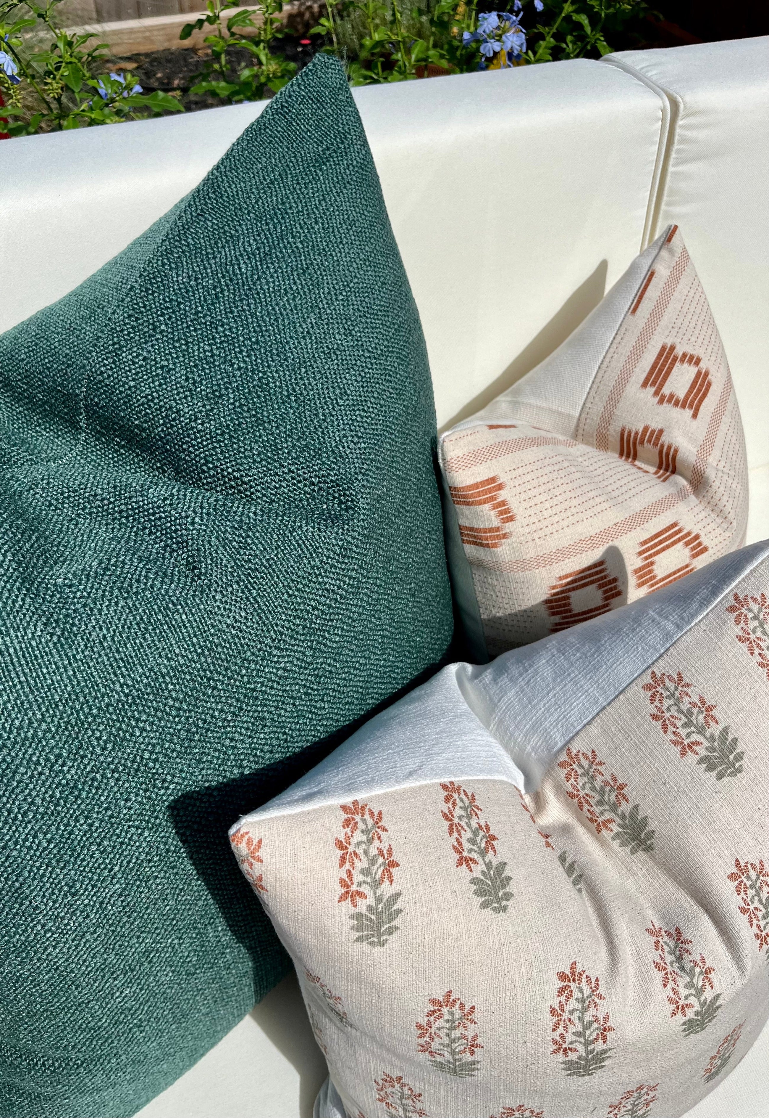 Hunter Green Textured Woven Pillow Cover – view 14