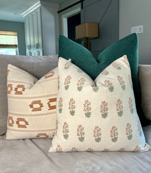 Nola Cream and Rust Double Circle Pillow Cover – view 5