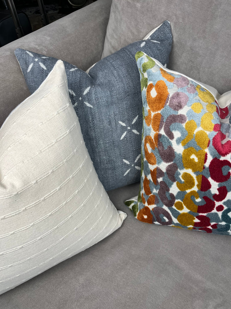 Mia colorful leopard velvet pillow cover, view 2