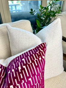 Emery Fuchsia Geometric Velvet Pillow Cover – view 3