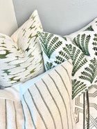 Olivia Green Fern Embroidered Pillow Cover – view 2