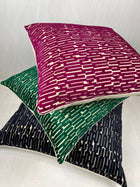 Emery Emerald Green Geometric Velvet Pillow Cover – view 3