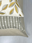 Rhea Gold and Silver Leaf Embroidered Pillow Cover – view 5
