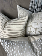 Luna Cream and Beige Velvet Pillow Cover – view 2