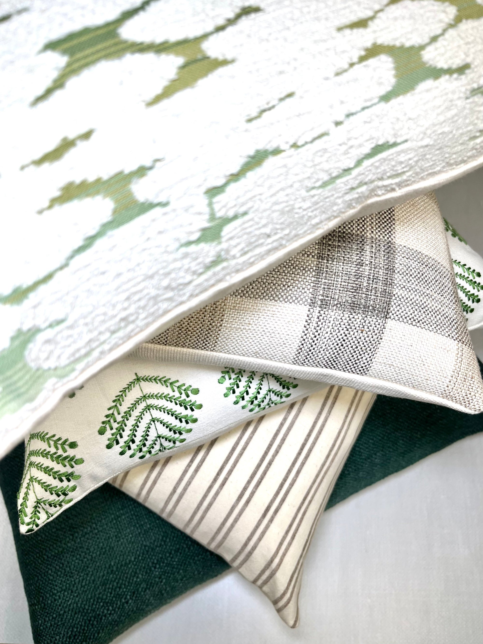 Beatrice Neutral Plaid Woven Pillow Cover – view 3