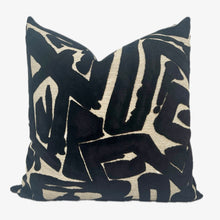 Henley Black Velvet Abstract Pillow Cover – view 4