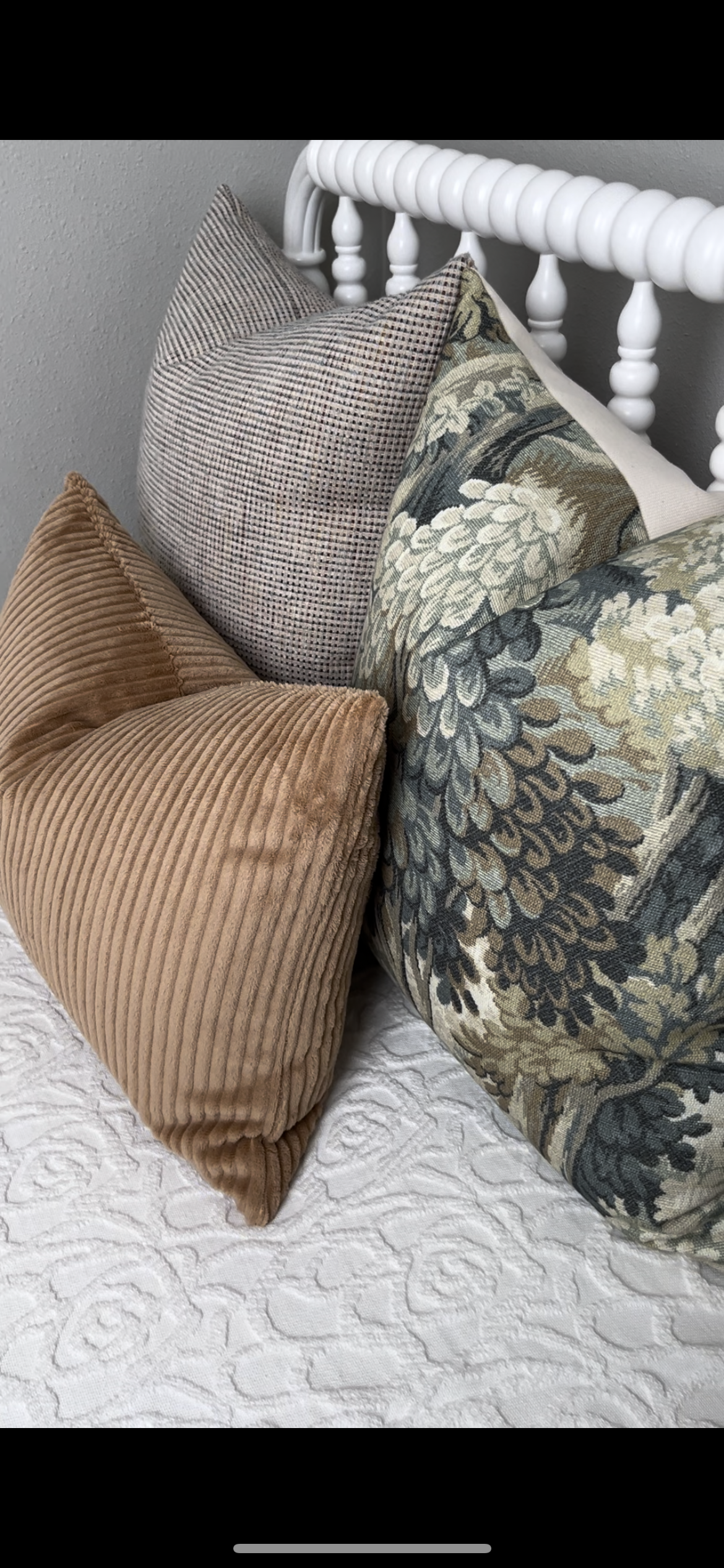 Aubrey Camel Ribbed Velvet Pillow Cover – view 4
