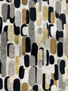 River Geometric Oval Pillow Cover in Black and Gold