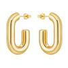 Gena Hoop gold-plated 33mm hoop earrings close-up
