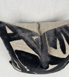 Henley Gray Velvet Abstract Pillow Cover – view 2