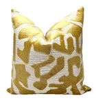 Camila Gold Abstract Geometric Velvet Pillow Cover