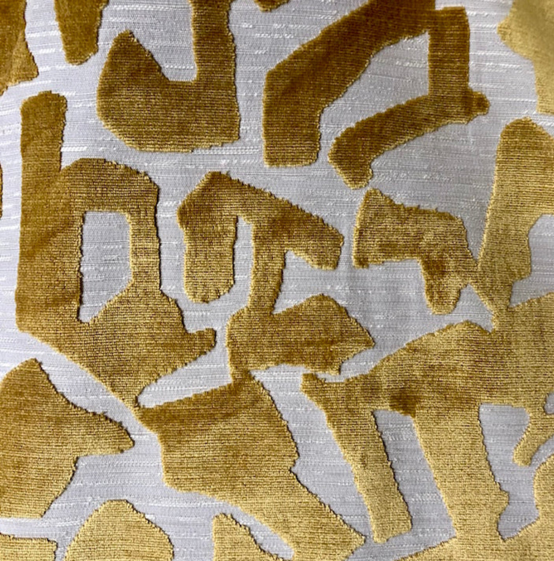 Camila Gold Abstract Geometric Velvet Pillow Cover – view 2