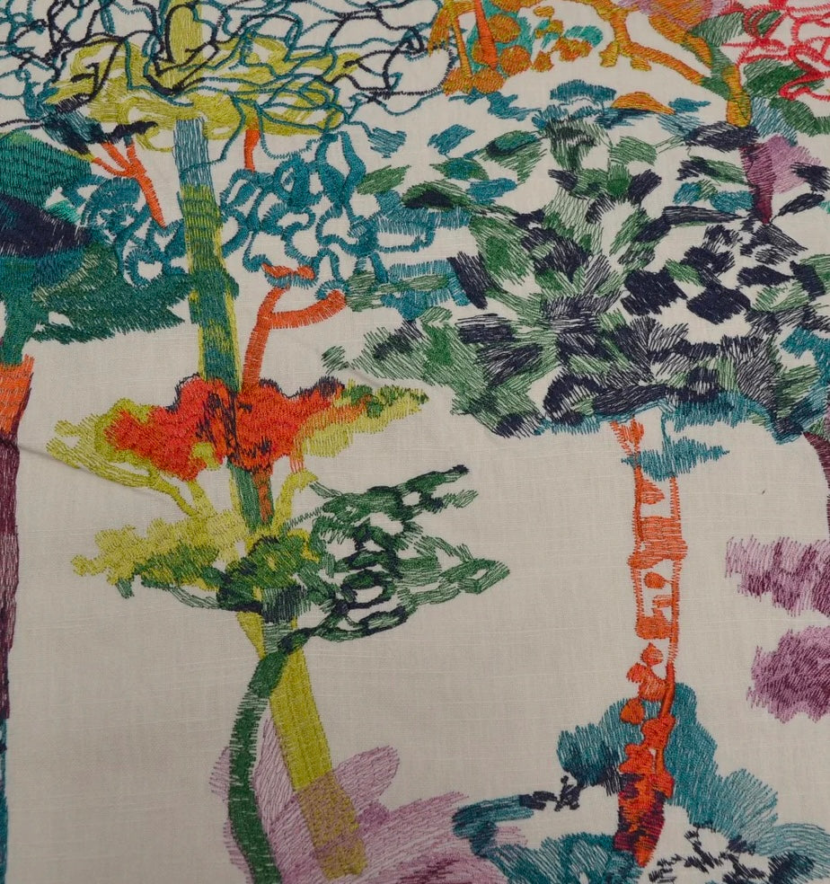 Sylvan Embroidered Botanical Pillow Cover – view 3