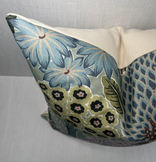 Holly Sage Green and Blue Floral Pillow Cover – view 2