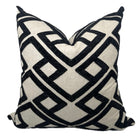 Kinsley Black and White Embroidered Lattice Pillow Cover