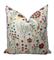 Sadie Embroidered Wildflower Pillow Cover