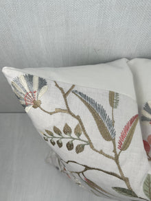 Delilah Botanical Floral Embroidered Pillow Cover – view 2