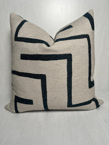 Leo Black and Cream Contemporary Sunbrella Pillow Cover – view 3