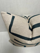 Leo Black and Cream Contemporary Sunbrella Pillow Cover – view 2