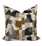Carson Rust Geometric Velvet Pillow Cover