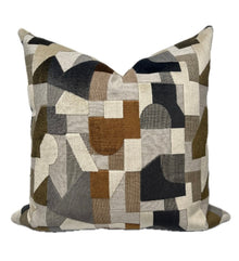 Carson Rust Geometric Velvet Pillow Cover