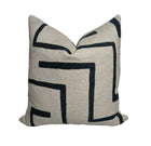Leo Black and Cream Contemporary Sunbrella Pillow Cover