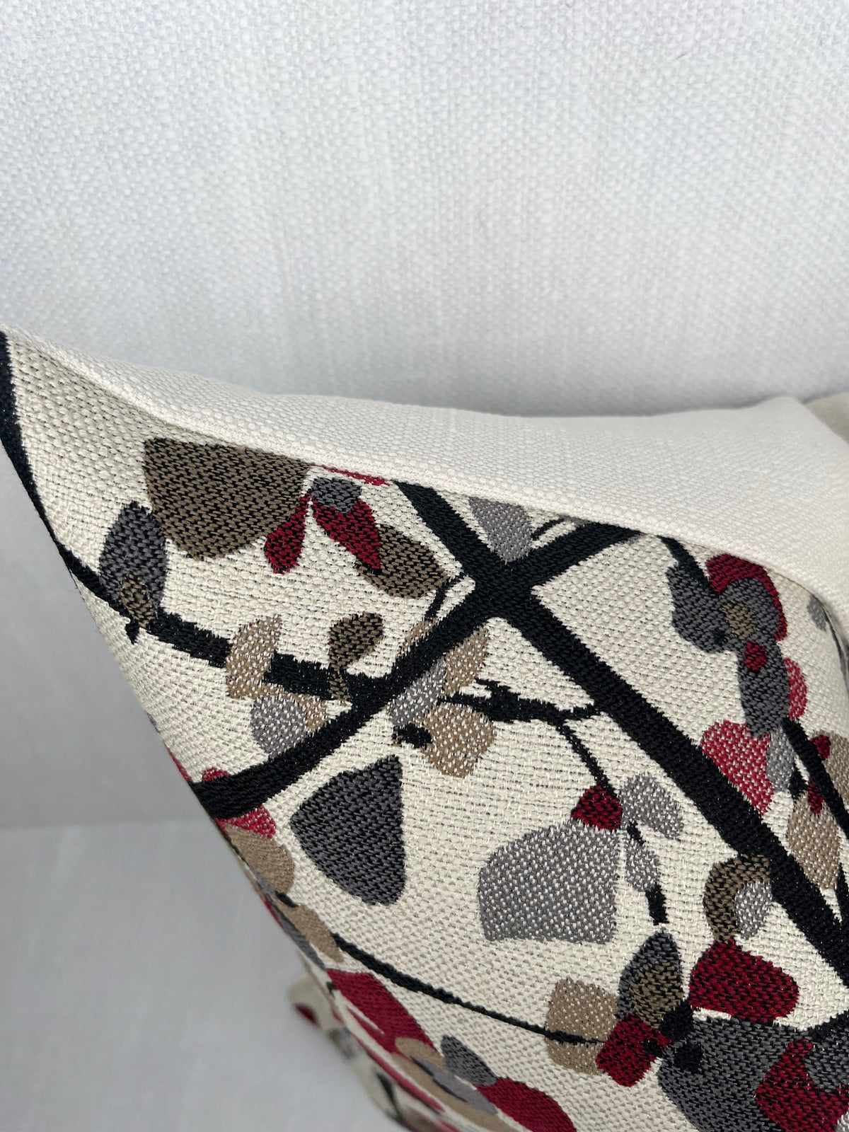Juliet Burgundy Botanical Pillow Cover – view 2