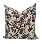 Juliet Burgundy Botanical Pillow Cover