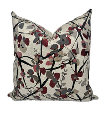 Juliet Burgundy Botanical Pillow Cover