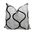 Dylan Black and White Embroidered Geometric Pillow Cover