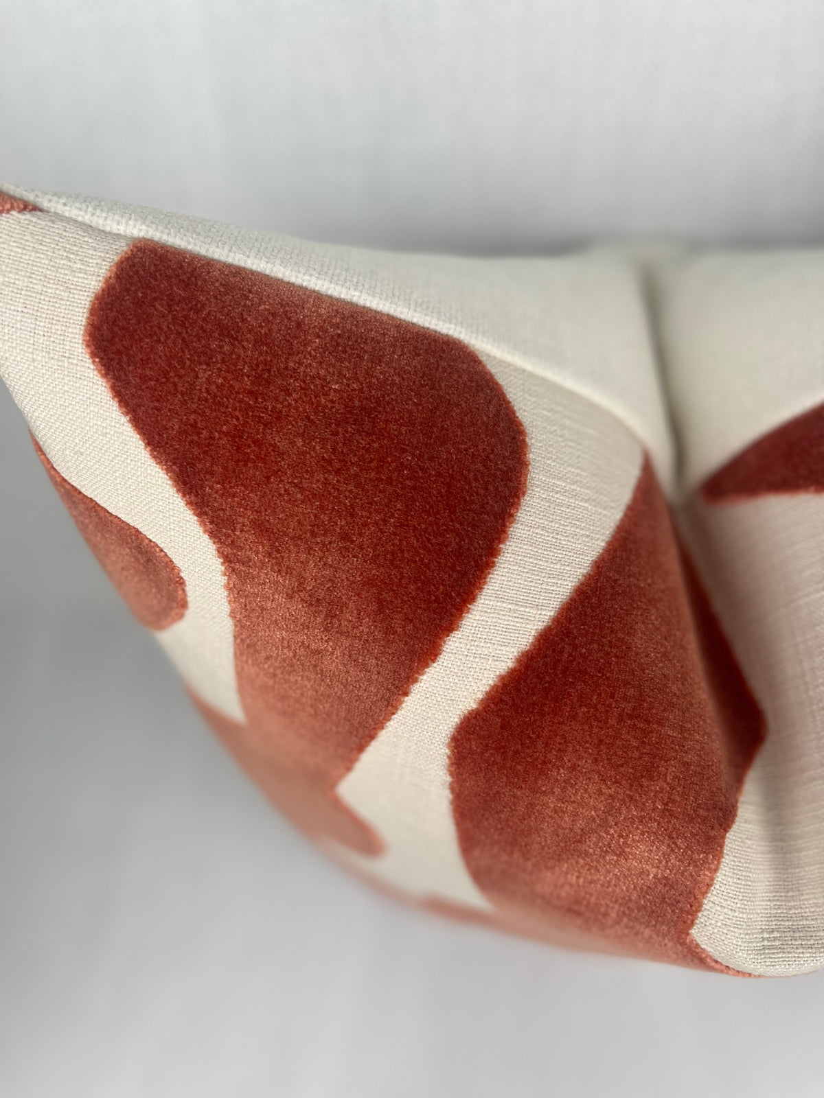 Emerson Rust Wave Velvet Pillow Cover – view 2
