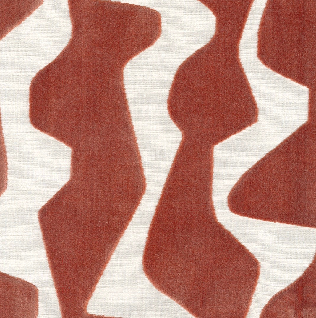 Emerson Rust Wave Velvet Pillow Cover – view 3