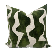 Emerson Green Wave Velvet Pillow Cover
