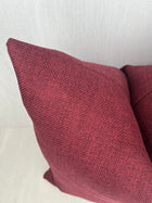 Ruby Burgundy Textured Woven Pillow Cover – view 2