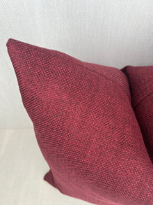 Ruby Burgundy Textured Woven Pillow Cover – view 2
