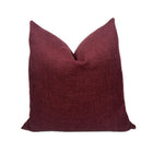 Ruby Burgundy Textured Woven Pillow Cover