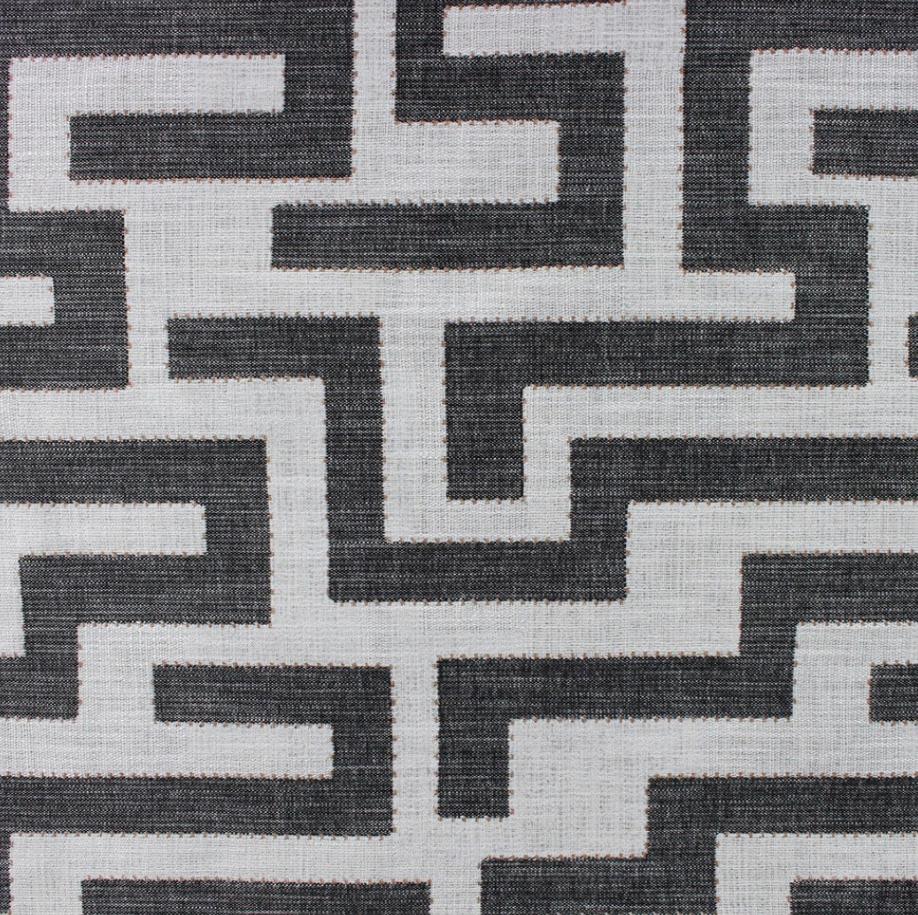Lennox Black Greek Key Pillow Cover – view 3