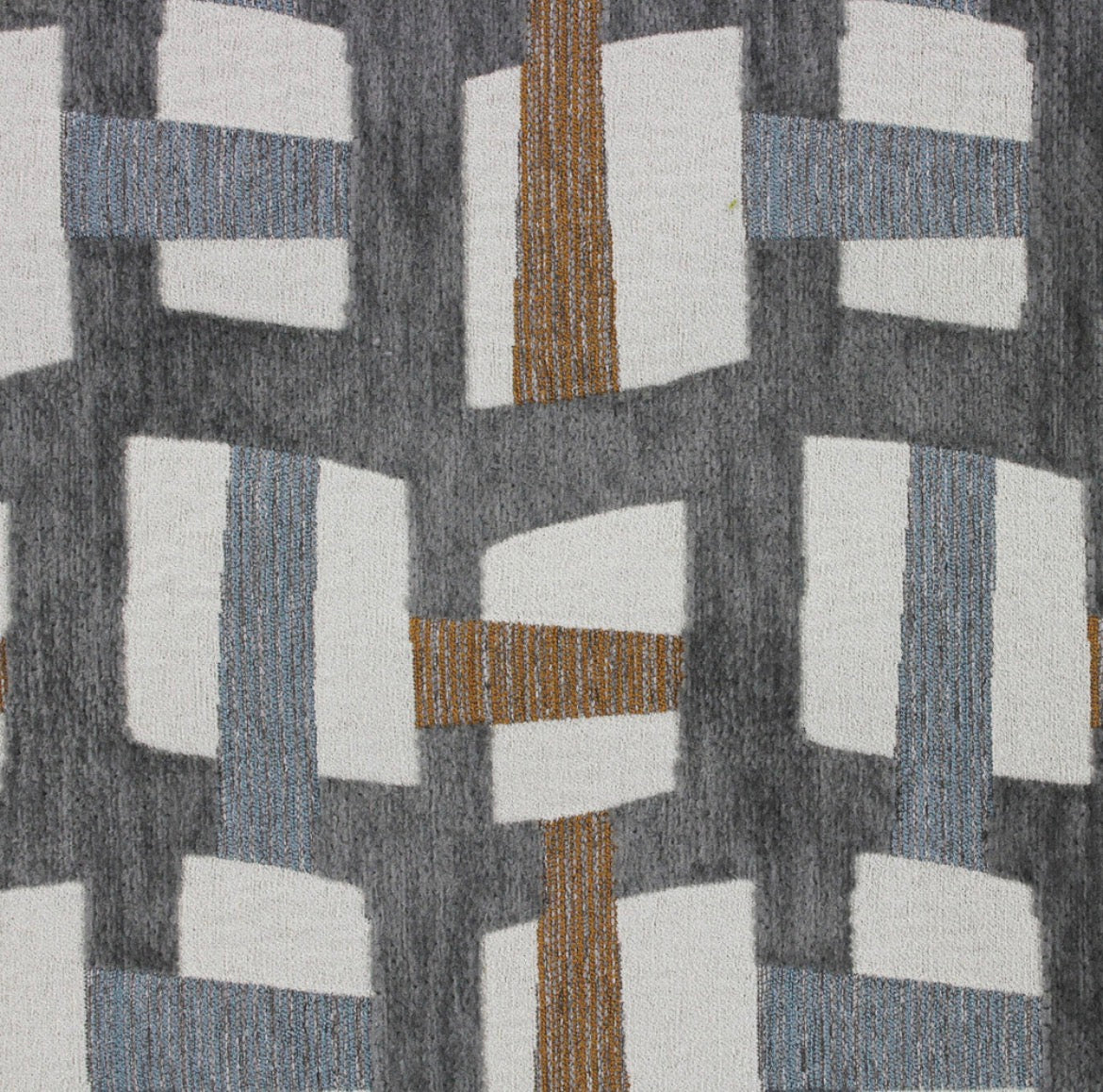 Colin Blue and Grey Geometric Pillow Cover – view 3