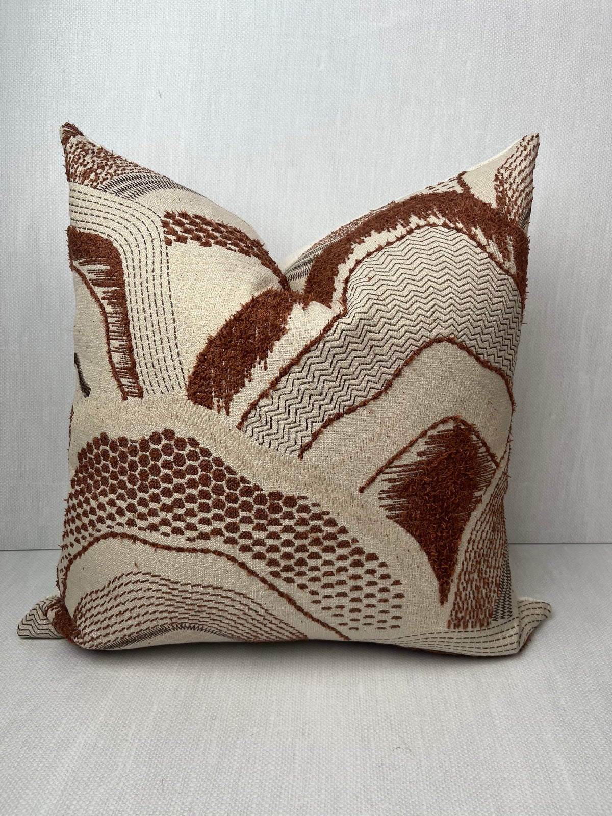 Montana Terracotta Abstract Landscape Pillow Cover – view 7