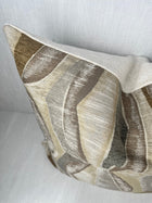 Merritt grey and taupe geometric pillow cover, view 2